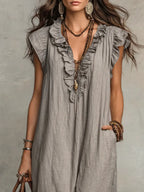 Norea | Vestido boho de lino y algodón