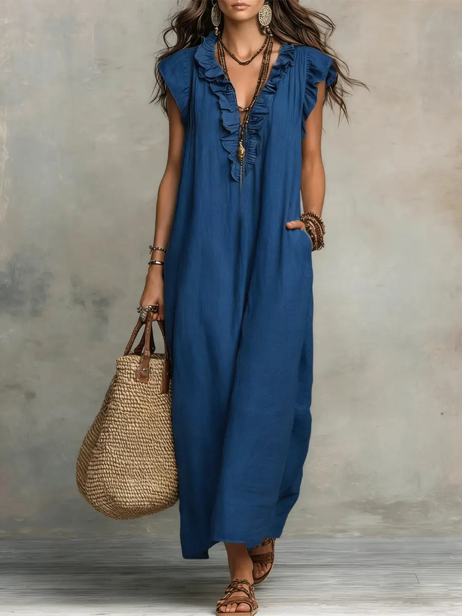 Norea | Vestido boho de lino y algodón
