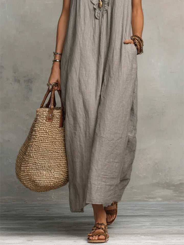 Norea | Vestido boho de lino y algodón
