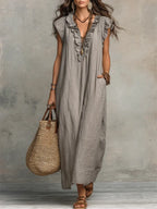 Norea | Vestido boho de lino y algodón