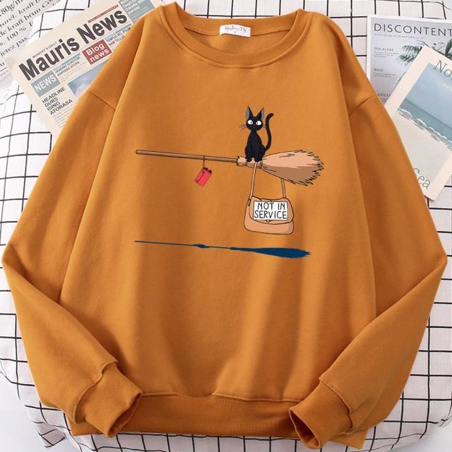Trui Dames met Ronde Hals Grafische Print en Geribbelde Boorden