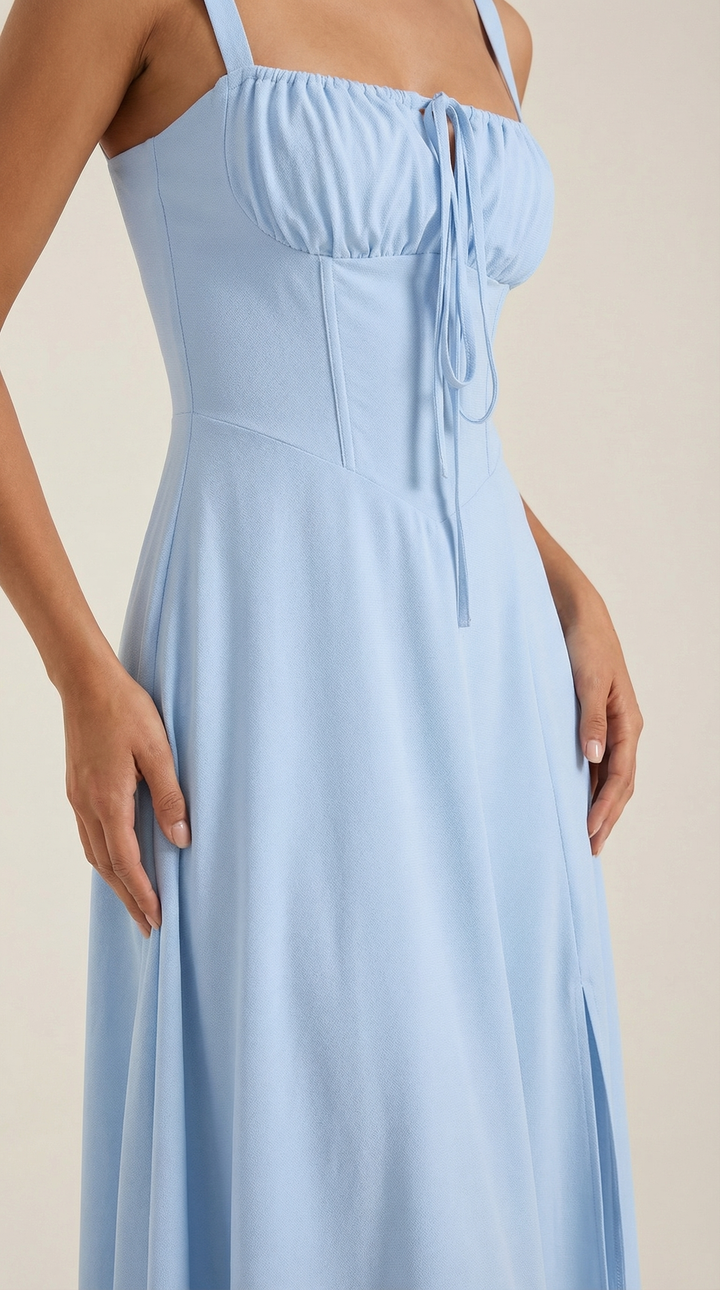 Elvira | Vestido midi con cordones