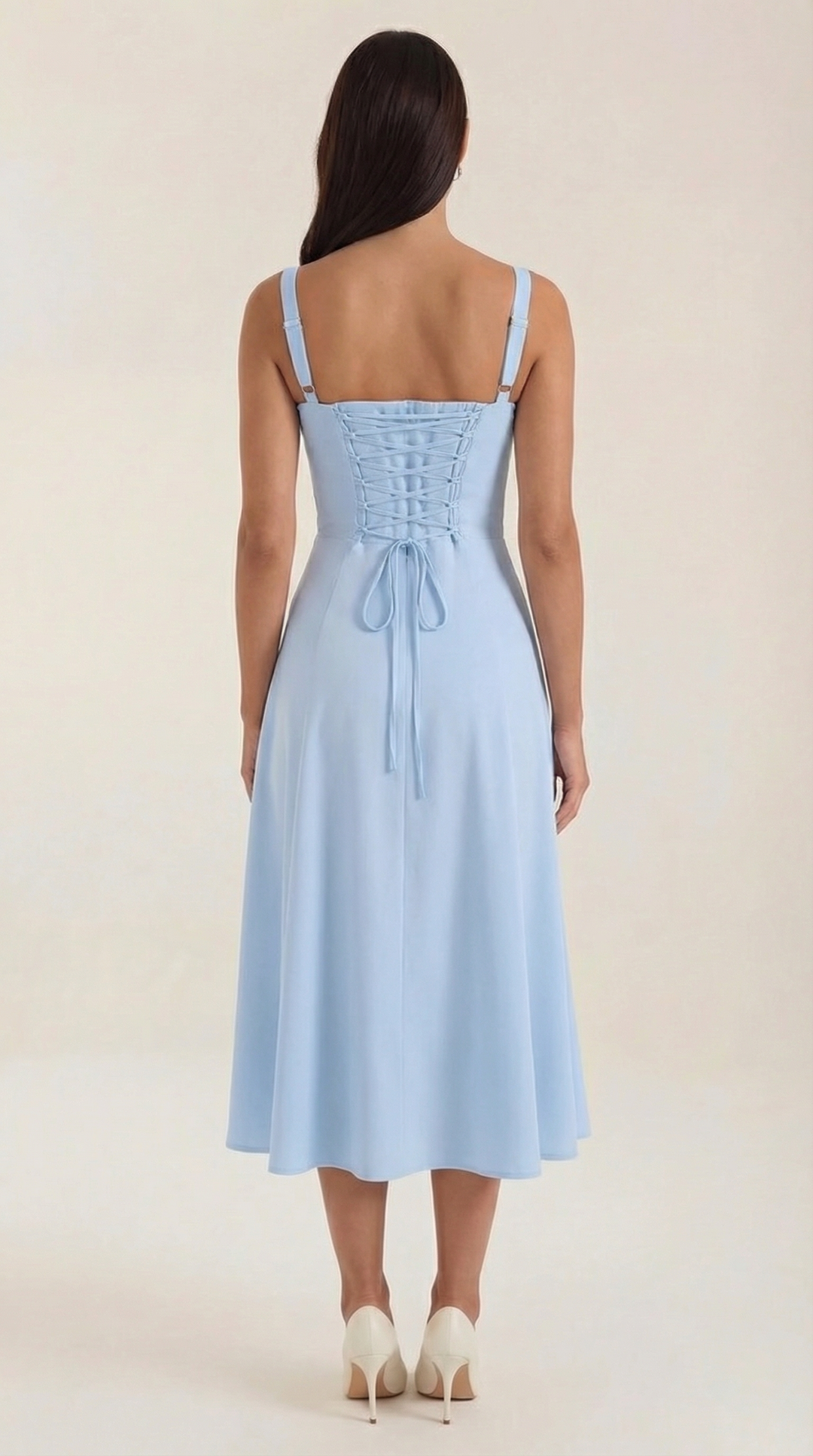 Elvira | Vestido midi con cordones