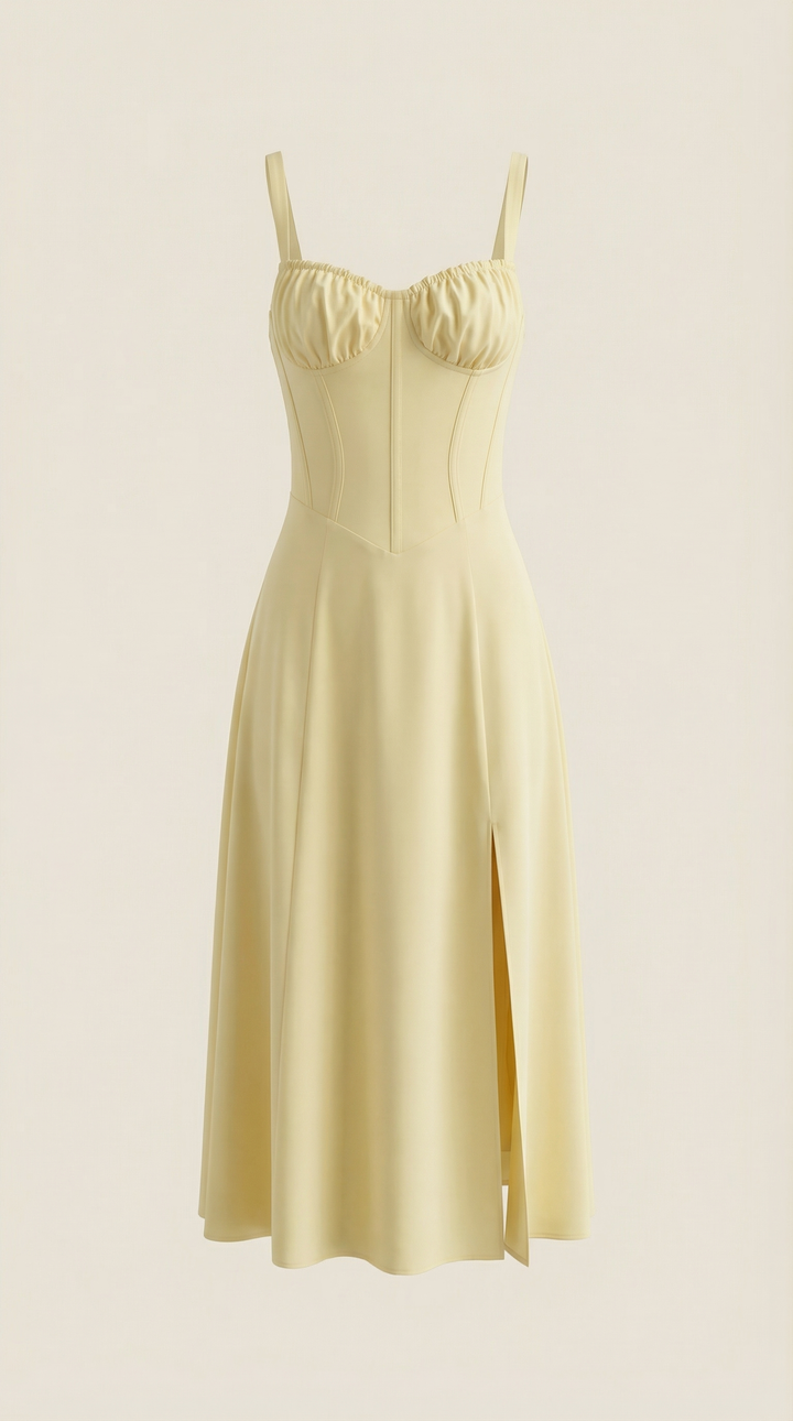 Elvira | Vestido midi con cordones