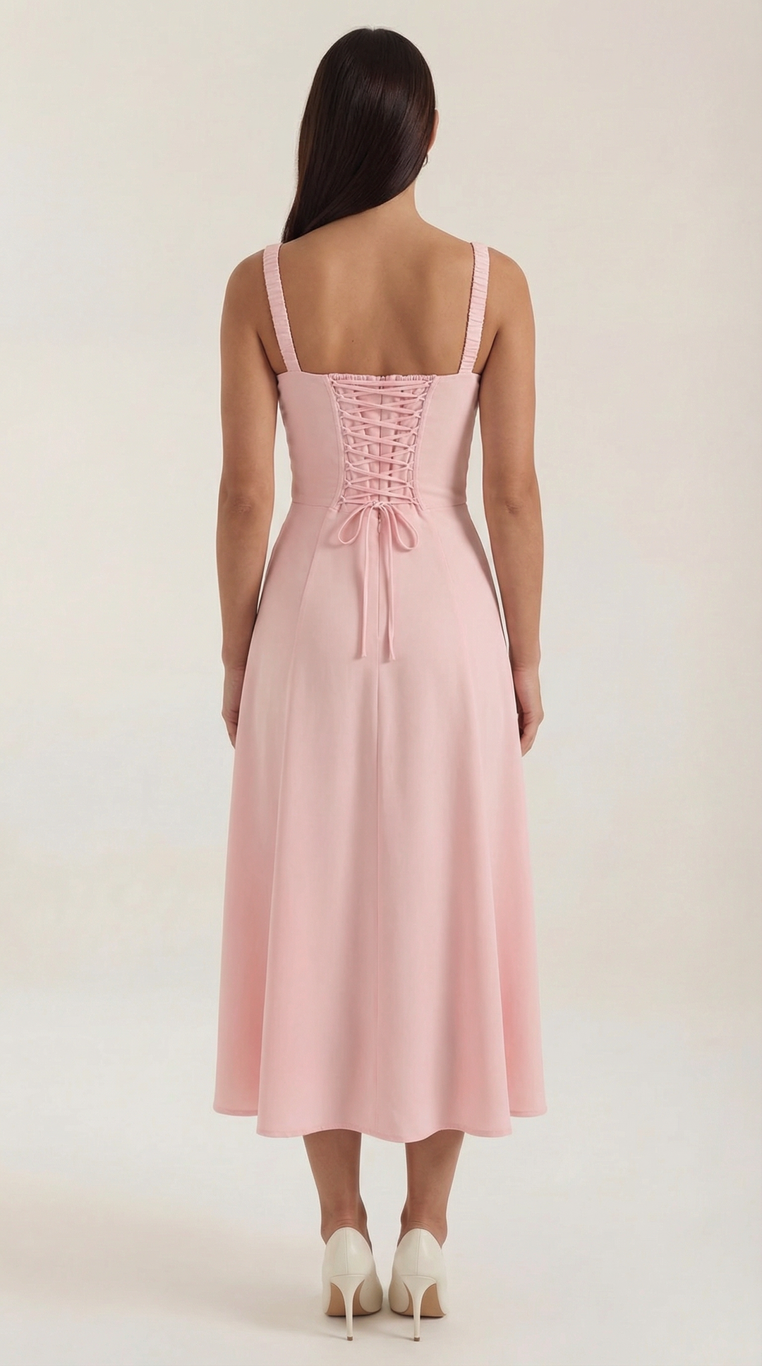 Elvira | Vestido midi con cordones