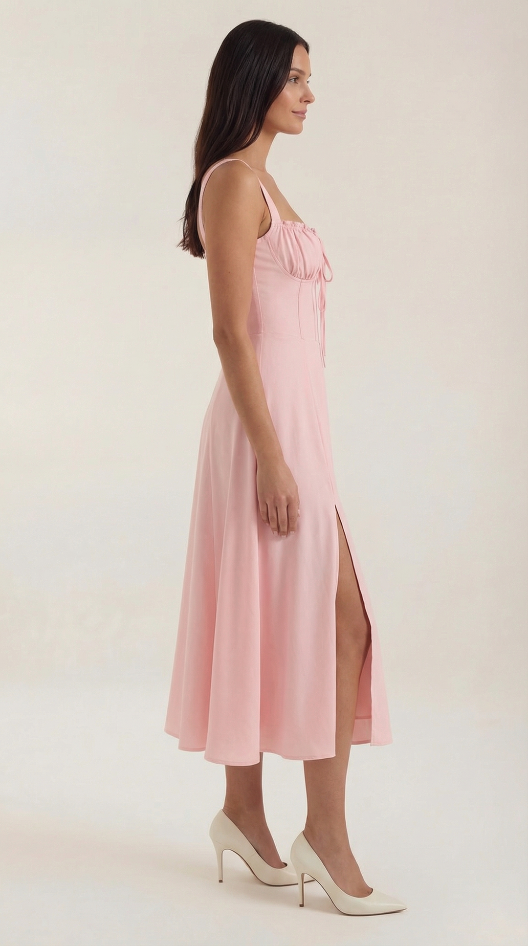 Elvira | Vestido midi con cordones