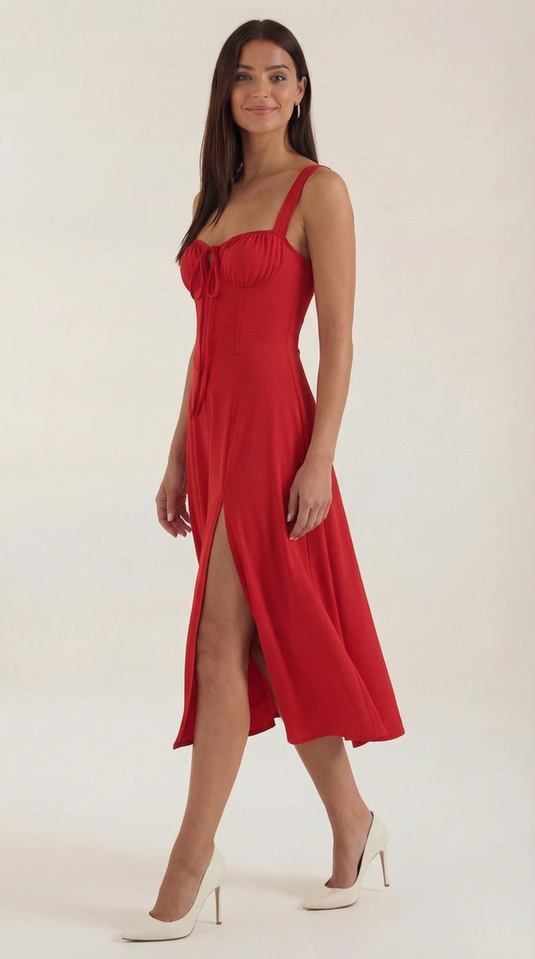Elvira | Vestido midi con cordones