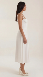 Elvira | Vestido midi con cordones