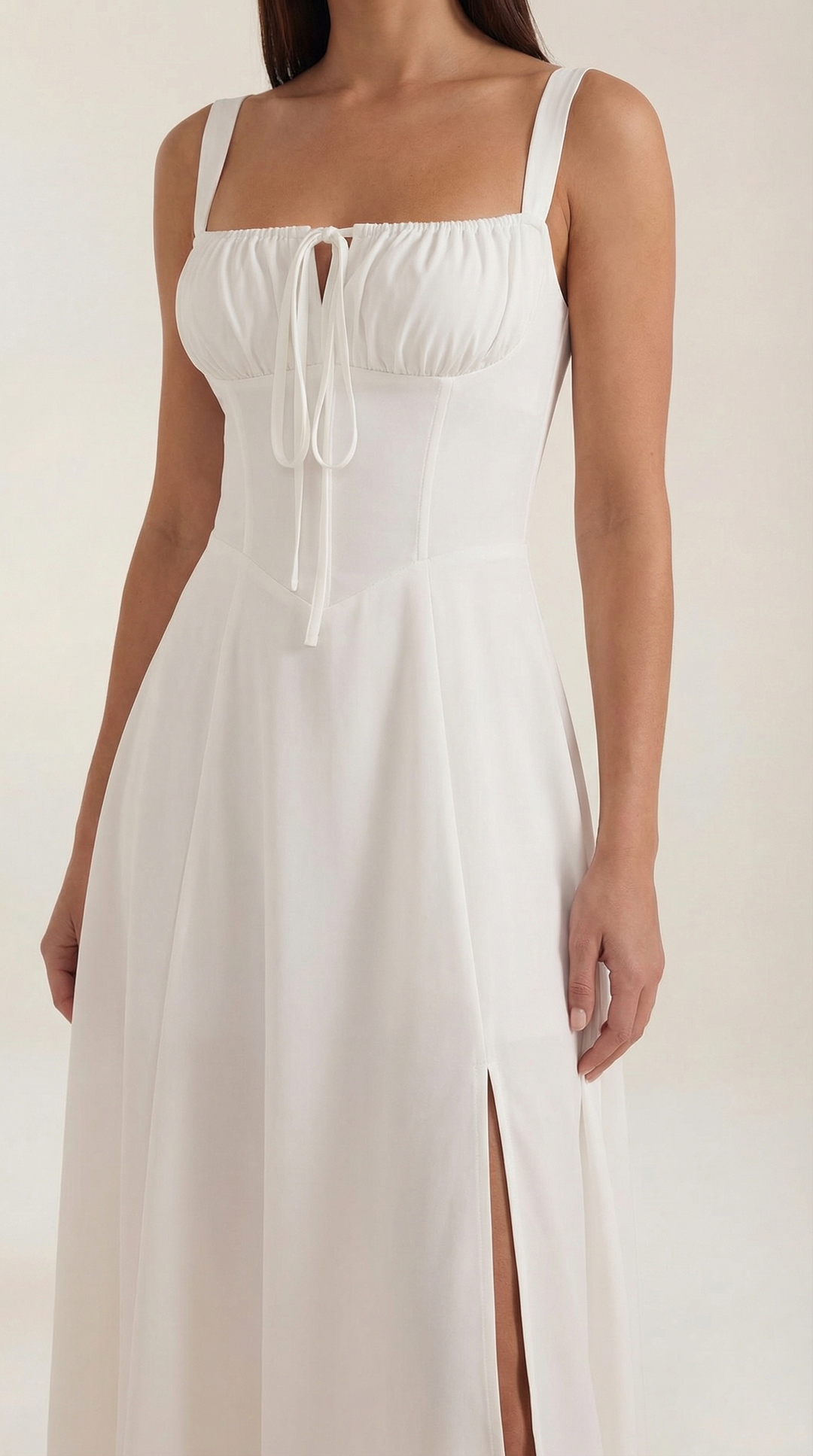 Elvira | Vestido midi con cordones