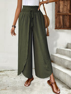 Rocío - Pantalón de verano ligero - Verde oscuro