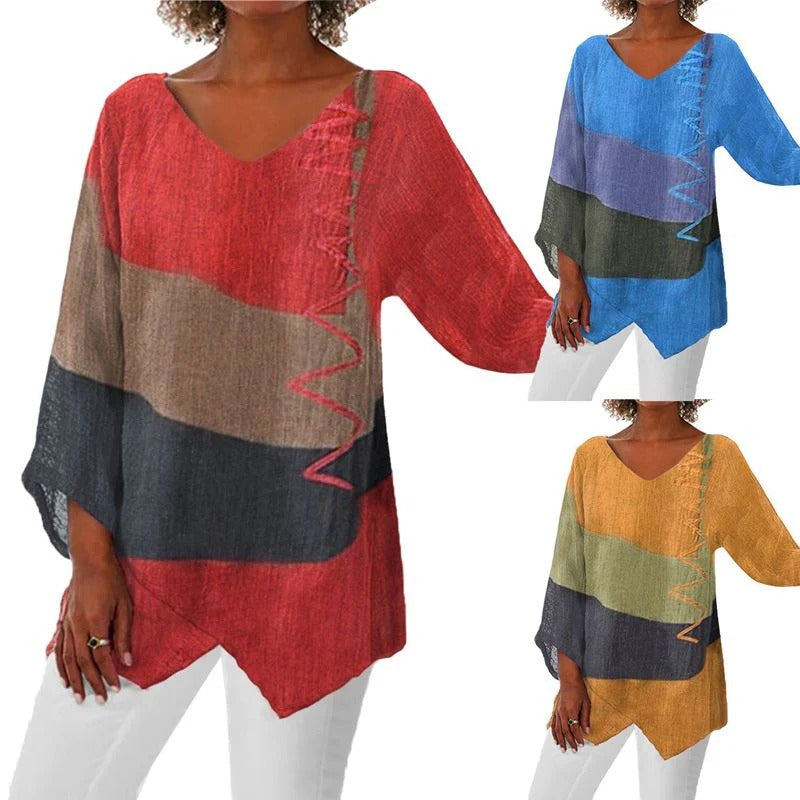 Petra | Blusa clásica con diseño geométrico