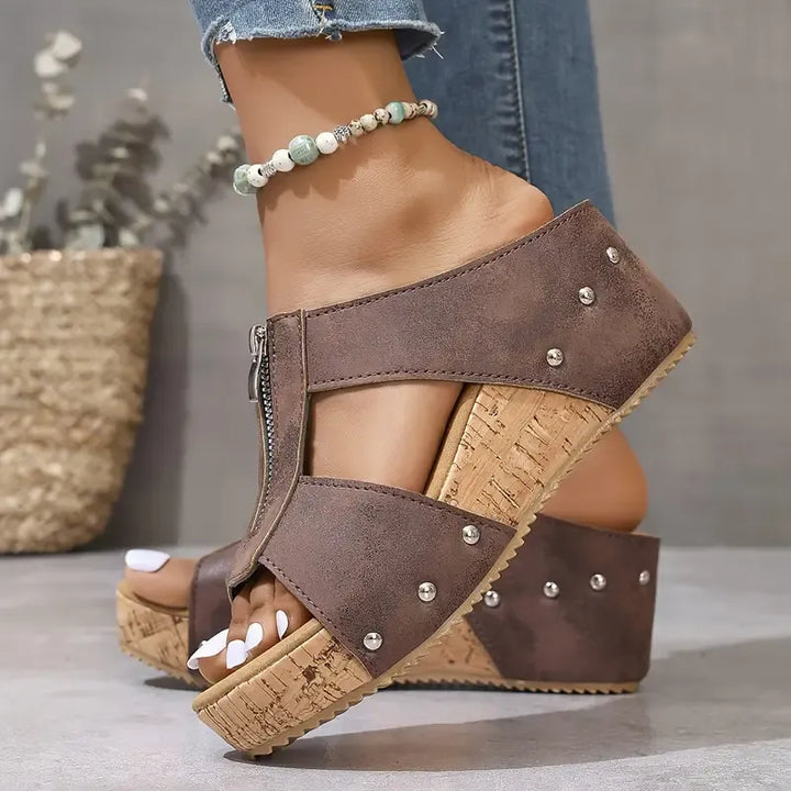 Gigi | Sandalias de cuña con estilo y suela confort