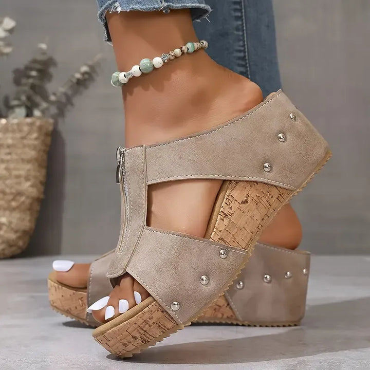 Gigi | Sandalias de cuña con estilo y suela confort