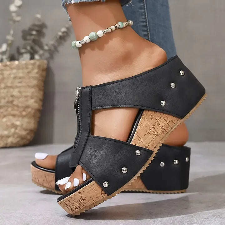 Gigi | Sandalias de cuña con estilo y suela confort