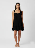 Helena | Vestido mini holgado con espalda abierta