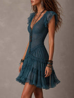 Rosario | Vestido mini retro — vista lateral
