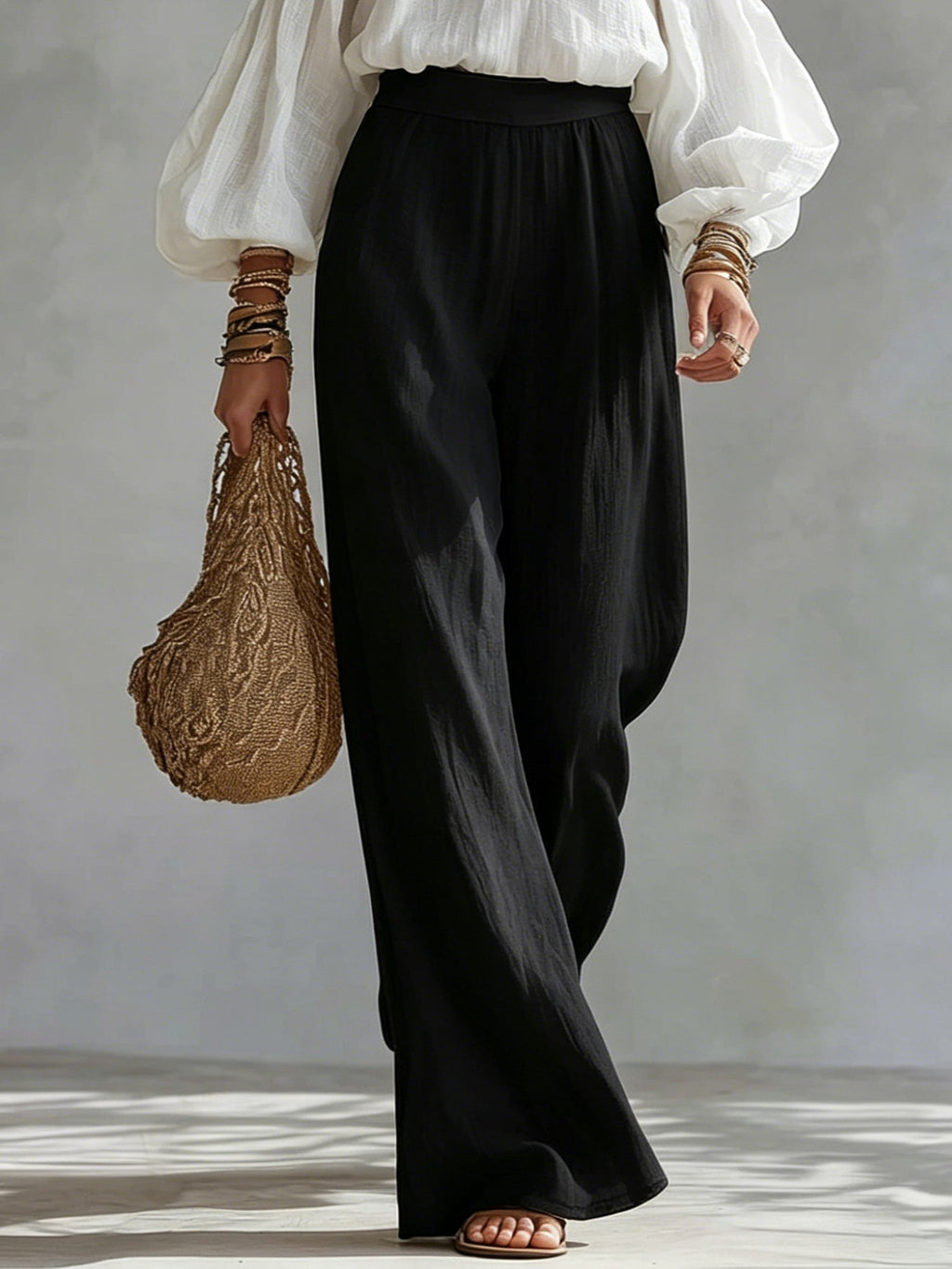 Gabriela - Conjunto blanco y negro - look completo