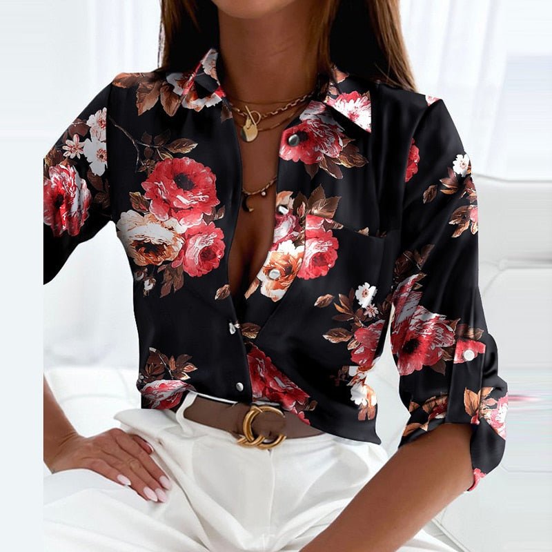 Xenia | Blusa chic con cuello camisero
