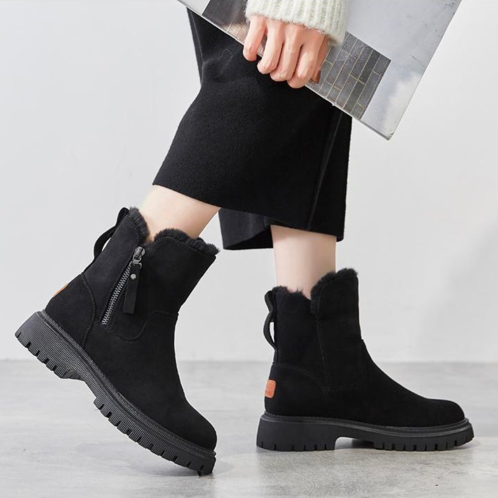 Lucila | Botas efecto ante con forro polar