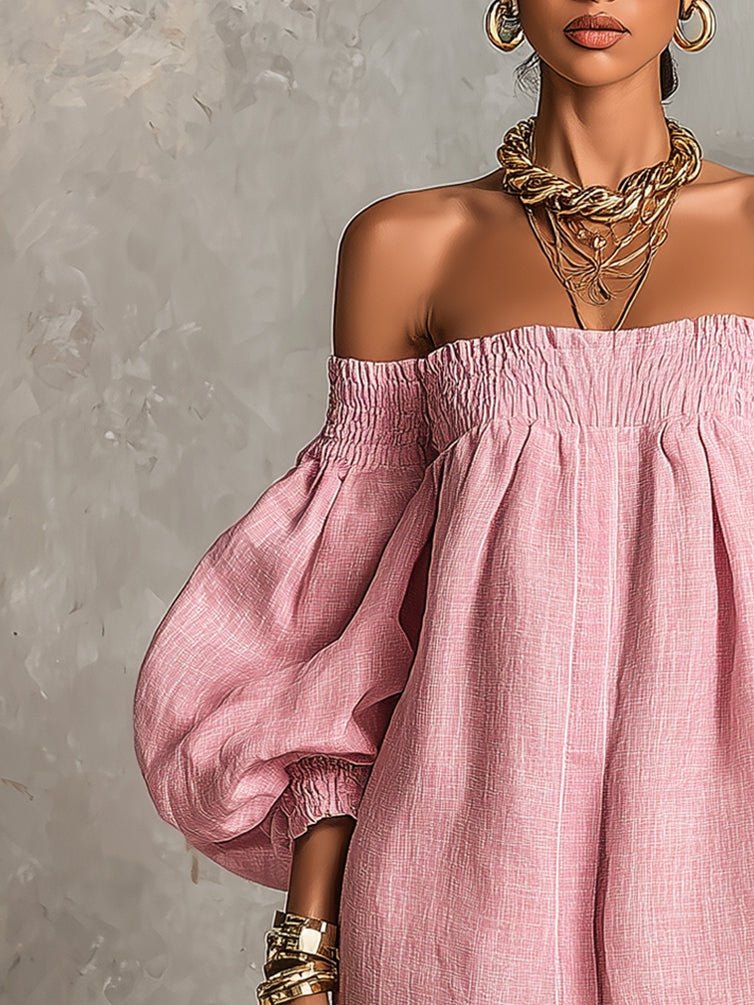 Noelia | Vestido mini de hombros descubiertos — look completo
