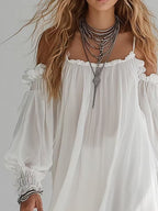 Alba | Vestido mini boho — look completo