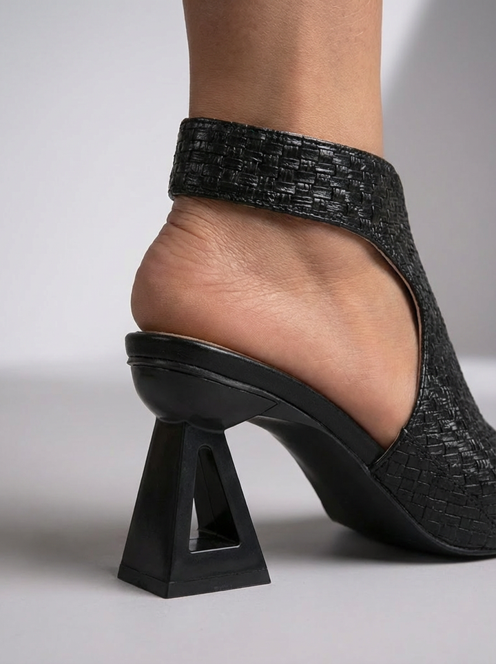 Aura | Tacones trenzados con tacón de bloque